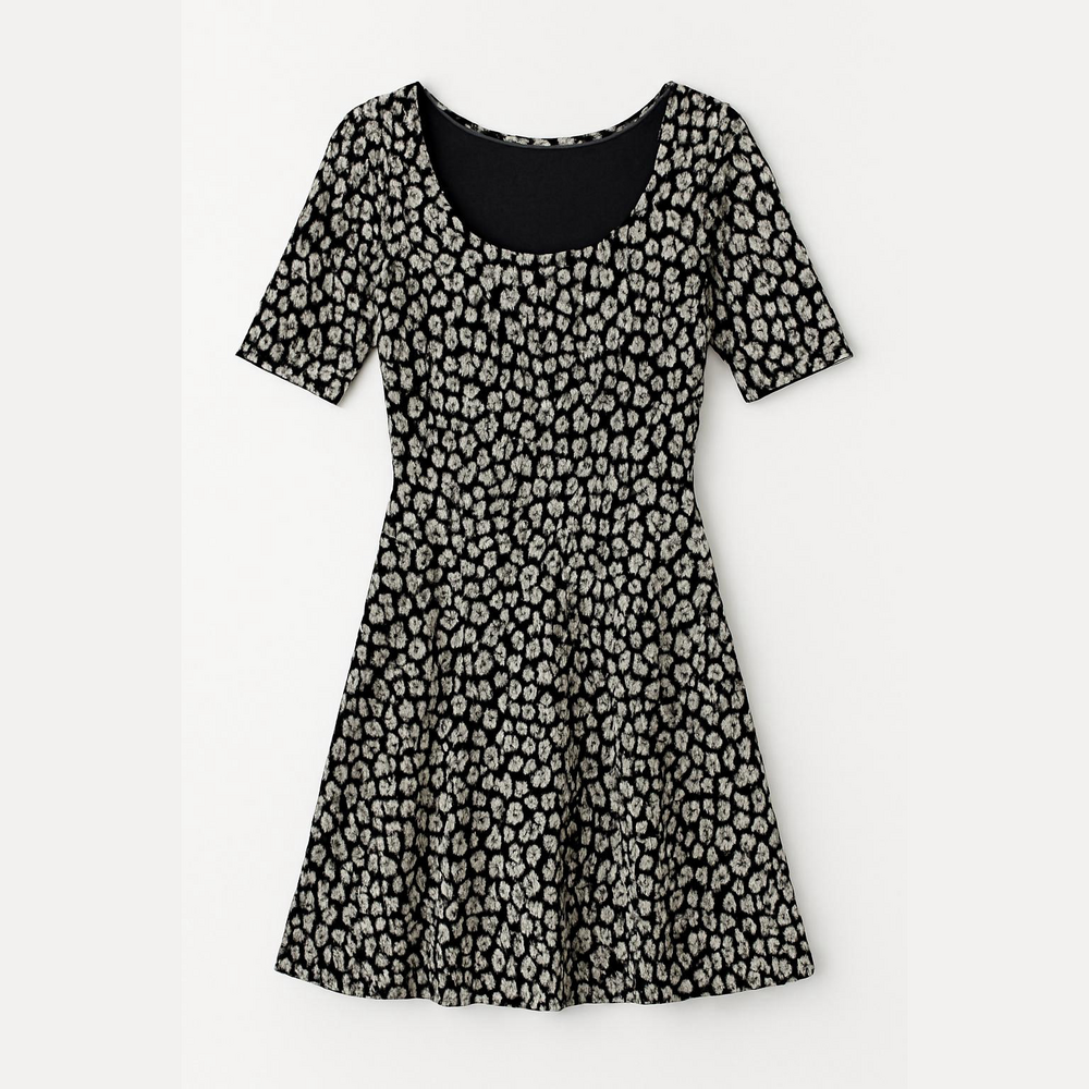 Lularoe black and white leopard dress